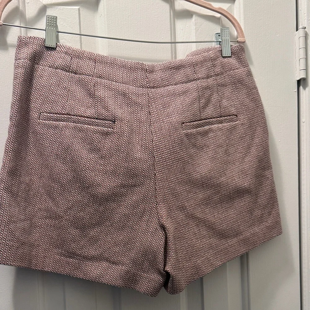 LOFT High Waist Textured Pink Shorts - Picture 3 of 3